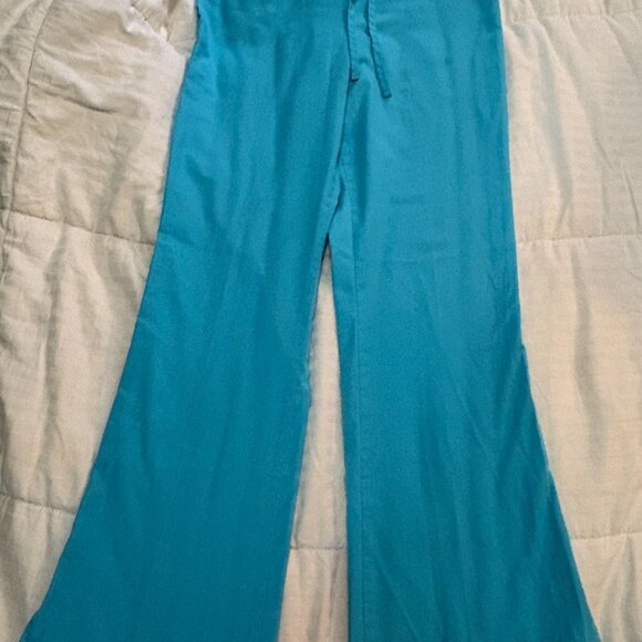 Cherokee Women Scrubs Pant Workwear Originals Drawstring Turquoise Small - Picture 2 of 4